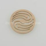 25MM stainless steel coin charms fit  jewelry size wave