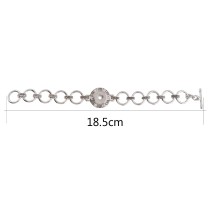 19CM 1 buttons snaps metal Bracelets KS1126-S fit 12MM snaps chunks