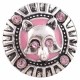 20MM Fox snap Antique silver plated with Rhinestone and pink Enamel KC7365 interchangeable snaps jewelry