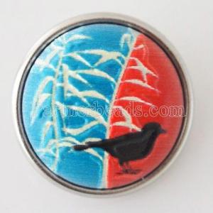 18MM natural stone snaps Artificial Painted KB1035 snaps jewelry