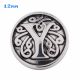 12mm Y Antique snaps Silver Plated KS5023-S snap jewelry