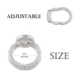 snaps adjustable sliver Ring fit 12mm snap chunks size 2cm