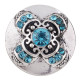 20MM Cross snap silver Plated with cyan Rhinestones KC7355 snaps jewelry