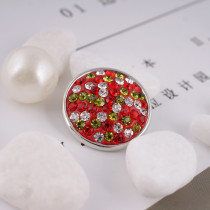 snaps button with red rhinestone KC2704 snaps jewelry