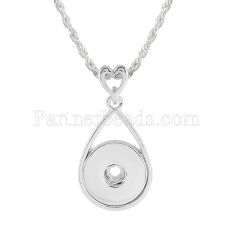 love Pendant of necklace with 45CM chain fit 18mm snap chunks