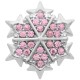 20MM design snap Silver Plated with pink rhinestone KC7990 snaps jewelry
