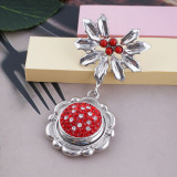 18mm snaps sugar snaps alloy with red rhinestone KB2405-AY snaps jewelry
