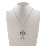 Pendant of necklace without chain with rhinestone snaps style fit 18&20mm chunks jewelry