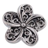 18MM Flower snap Antique Silver Plated KC9673 snaps jewelry