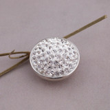 18mm Sugar snaps Alloy with white rhinestones KB2307 snaps jewelry