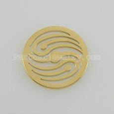 25MM stainless steel coin charms fit  jewelry size wave