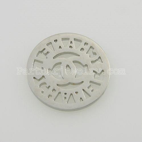 25MM stainless steel coin charms fi  jewelry size chanel