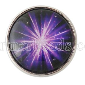 20MM snap glass purple Aurora KB2869-N interchangable snaps jewelry