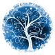 20MM tree Painted enamel metal C5209 print blue