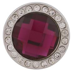 snaps faceted purple crystal with Rhinestones Snaps