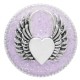 20MM love Wing snap silver Plated with purple enamel KC6947 snaps jewelry