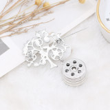 1 snaps button interchange brooch plating sliver with Rhinestones KC1203 snaps jewelry