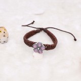 20MM flower snap with purple rhinestones  KC6946 snaps jewelry