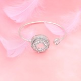 20MM  design snap Silver Plated with  white rhinestone KC7899 snaps jewelry