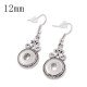 Fit 12mm Snaps Earrings with Rhinestone fit snaps chunks