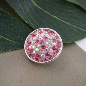 18mm pink Sugar snaps Alloy with rhinestones KB2405-AR snaps jewelry