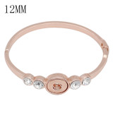 Snap gold bracelet  rhinestone fit 12MM snaps jewelry KS1281-S