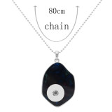 Acrylic silver pendant Necklace with 80CM chain KC1096 fit 20MM chunks snaps jewelry