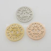 25MM stainless steel coin charms fi  jewelry size chanel