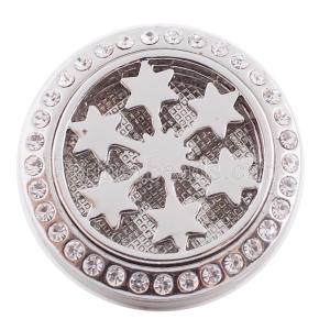 25mm white alloy Star Aromatherapy/Essential Oil Diffuser Perfume Locket snap with 1pc mix color discs as gift