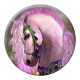 20MM horse Painted enamel metal C5254 print rose-red