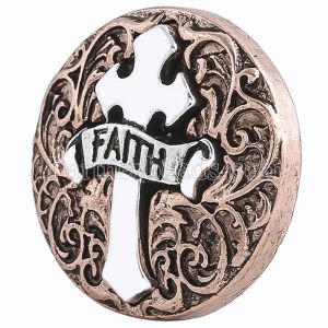 20MM faith snap Antique rose-gold plated and silver plating KC6232 snaps jewelry