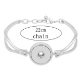 1 buttons snap sliver adjustable bracelet fit snaps jewelry KC0814