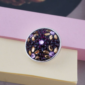 18mm purple Sugar snaps Alloy with rhinestones KB2408-AF snaps jewelry