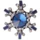 20MM snap silver Plated with deep blue Rhinestones KC8983 snaps jewelry