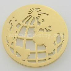 33MM stainless steel coin charms fit  jewelry size earth