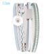 Partnerbeads 20cm 1 snap button real leather bracelets fit 12mm snaps with light blue leather and charm KS0613-S