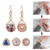 snap Rose Gold earring fit 12MM snaps style jewelry KS1148-S   earrings for women