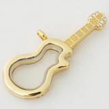 Guitar Golden floating locket