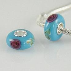 partner S925 murano lampwork glass beads