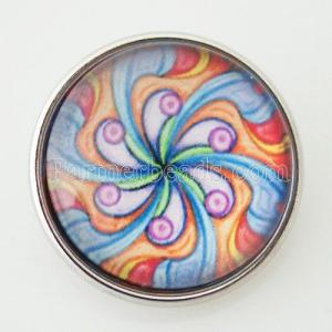 20MM snap colorful glass Decorative pattern  KB2871-N interchangable snaps jewelry