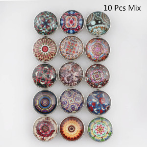 10pcs/lot glass snap buttons MixMix design 20MM Snap buttons 15 types in picture Snaps Jewelry