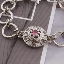 12MM love heart snap with rose Rhinestone KS5155-S interchangeable snaps jewelry