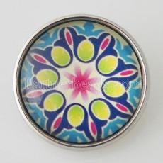 20MM snap colorful glass Decorative pattern  KB2861-N interchangable Multicolor