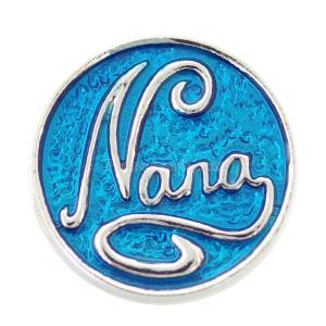 20MM nana/mother snaps Silver Plated with light blue Enamel KB6872 snaps jewelry