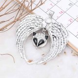 20MM Fox snap Silver Plated with Rhinestone and enamel KC6791 snaps jewelry