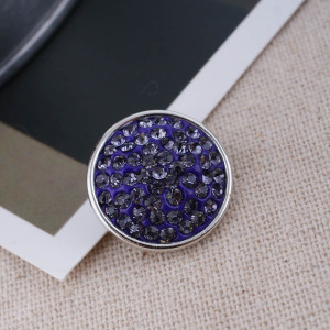 18mm Sugar snaps Alloy with purple rhinestones KB2323 snaps jewelry