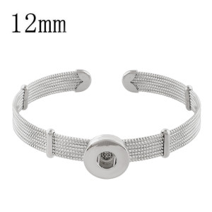 1 buttons snap sliver bracelet fit 12MM snaps jewelry KS1224-S