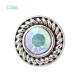 12MM Round snap Antique Silver Plated with colorful rhinestone KB7242-S snaps jewelry