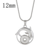 Pendant of necklace with 45CM chain fit 12MM snaps style small chunks jewelry KS1178-S