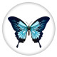 20MM butterfly Painted enamel metal C5228 print blue